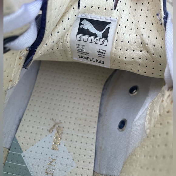 Alexander McQueen X PUMA Sample Kas High-Top Sneakers Blue Leather M9 - Picture 9 of 11